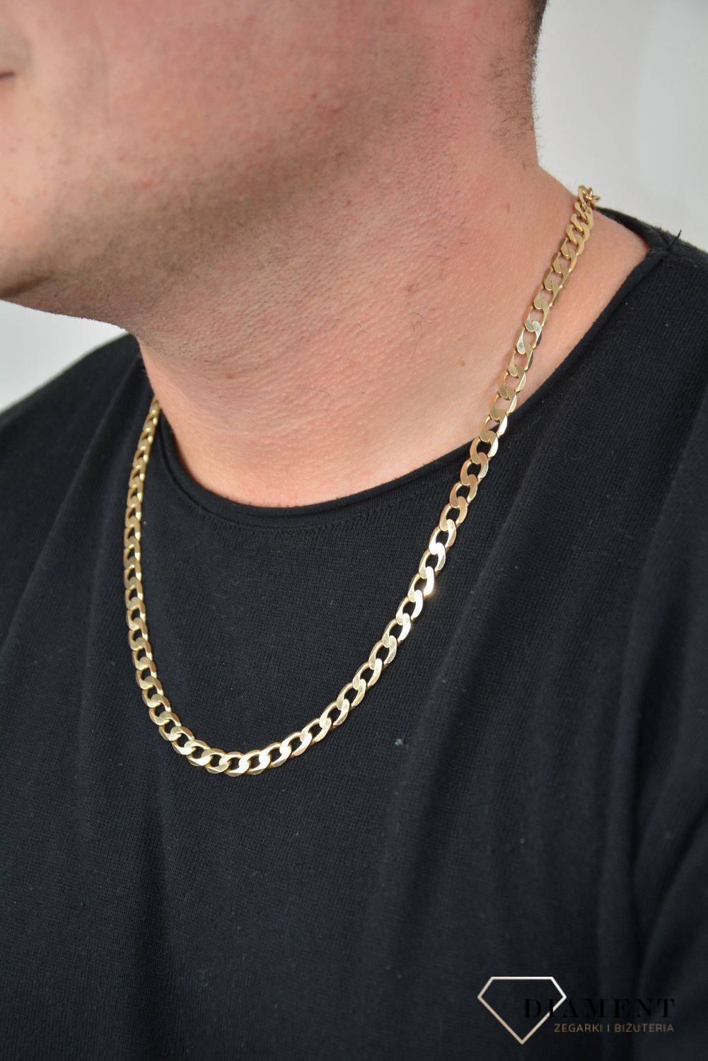 Złoty łańcuszek 585 pancerka 7 mm DIA-LAN-1114-585 7mm ✅.jpg